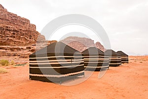 Bedouin tents, Wadi Rum desert, Jordan