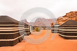 Bedouin tents, Wadi Rum desert, Jordan