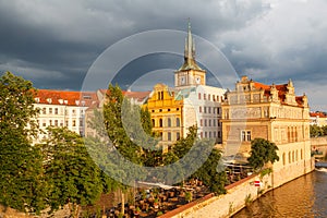 Bedrich Smetana Museum at the shore of Vitava River Prague Czech Republic