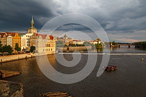 Bedrich Smetana Museum at the shore of Vitava River Prague Czech Republic