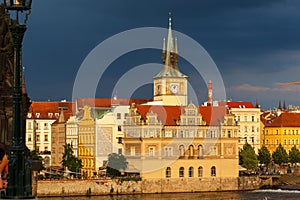 Bedrich Smetana Museum at the shore of Vitava River Prague Czech Republic