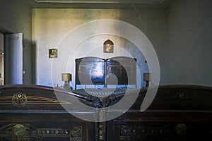 bedroom in abandoned house