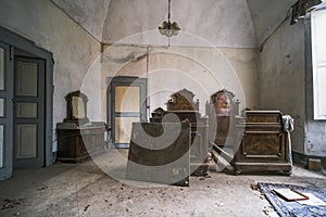 bedroom in abandoned house