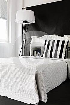 Bedroom in ascetic style idea photo