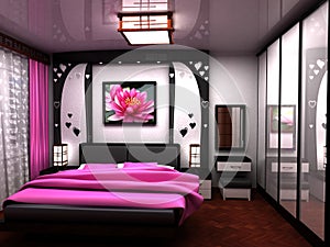 Bedroom. A beautiful interior of a room.