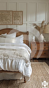 Bedroom With Bed, Dressers, and Rug