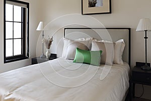 The bedroom clean and tidy