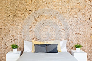 Bedroom with corkboard