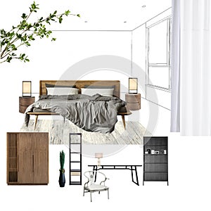 Bedroom design palette 