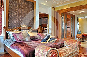 Bedroom and dressing room in luxuriant style