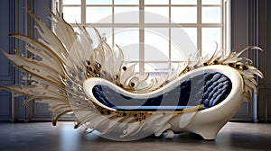 Luxurious Futuristic Classical Style Sofa Inspired By Parrot photo