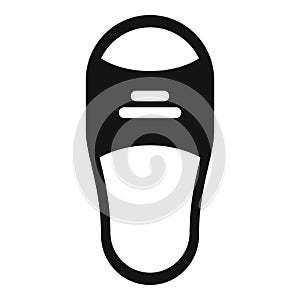 Bedroom home slippers icon simple vector. Winter object flip