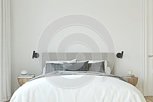 Camera da letto.  grafica tridimensionale resa al computer 