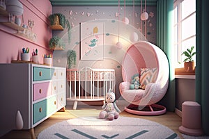 Bedroom interior design with furniture for kids