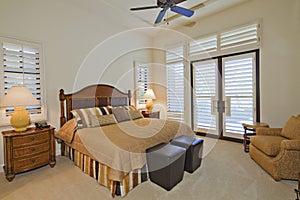 Bedroom interior of luxury villa