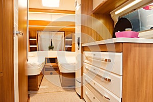 Bedroom Interior of Mobile Home