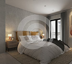bedroom interior in modern style