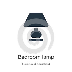 Bedroom lamp icon vector. Trendy flat bedroom lamp icon from furniture and household collection isolated on white background.