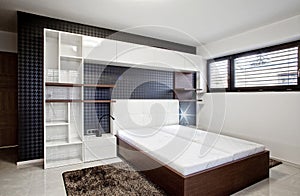 Bedroom in modern interior