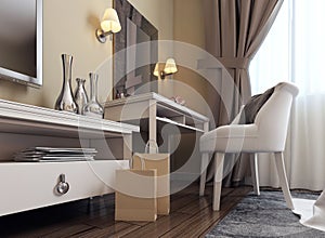 Bedroom in neoclassicism style