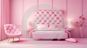 Bedroom Pink, Barbie lux Style interior design for inspiration and ideas.