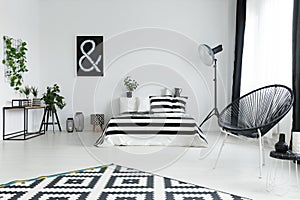 Bedroom with plants and decorations