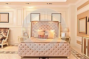 Bedroom room furniture in luxury house