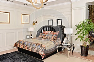 Bedroom room furniture in luxury house