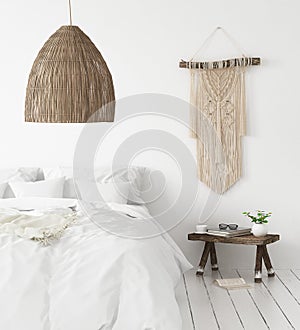 Bedroom, Scandi-boho interior style