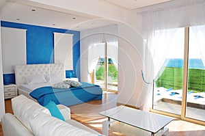 Bedroom Suite in Blue with Sea View