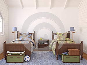 Bedroom for two children.