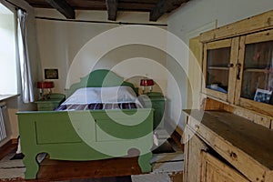 Bedroom in village of Copsa Mare, Romania