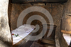 Bedroom where santa rita was born in rocca porena