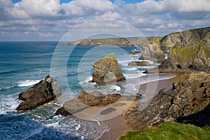 Bedruthan Steps Cornwall England