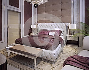 Beds and headboards in a luxurious classic style