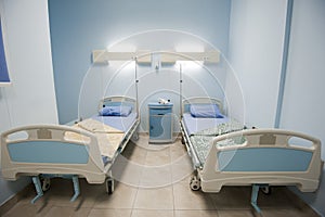 Beds in a private hospital ward