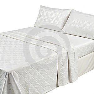 Bedsheet isolated on white background