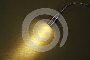 Bedside flexible reading light.