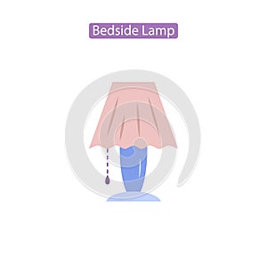Bedside lamp flat icon
