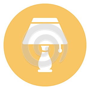 Bedside lamp Isolated Vector Icon fully editable