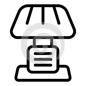 Bedside light icon outline vector. Bedchamber illuminator