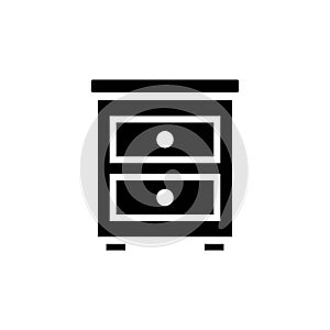 Bedside table vector icon