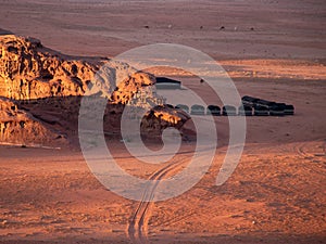 Beduin camps in Wadi Rum desert, Jordan