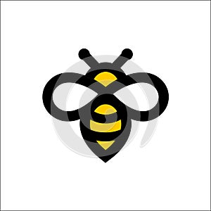 Bee animal icon. Honey flying bee. Insect.bugs, insects and arachnids Flat style vector illustration