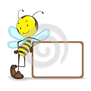 Bee with Blank Board