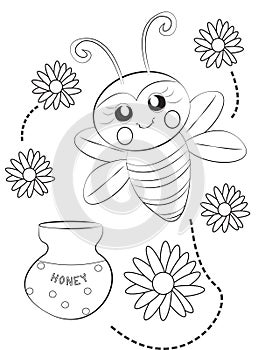 Bee coloring page