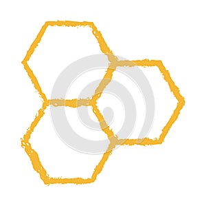 Bee comb vector icon logo dusty