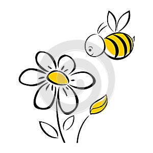 Bee and flower