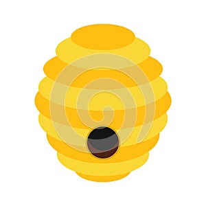 Bee hive flat icon photo