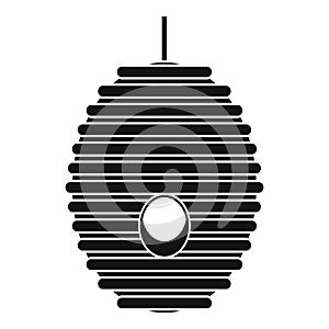 Bee hive tree icon, simple style